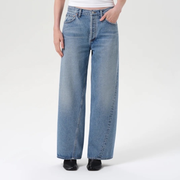 Agolde Twist Low Slung Baggy Womens Jeans (Size 26 Color Stage) NEW - MSRP $278